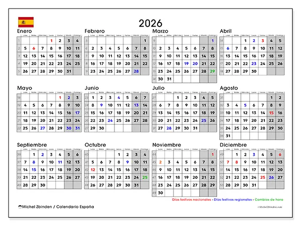 Días festivos y calendarios para imprimir