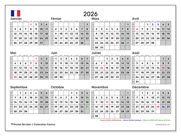 Jours fériés et calendriers à imprimer