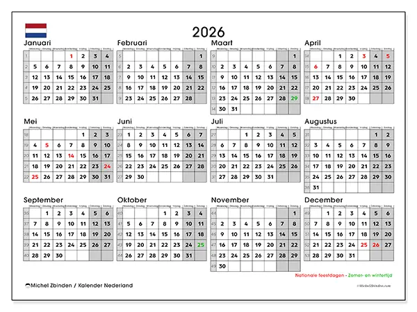 Feestdagen en kalenders om te printen