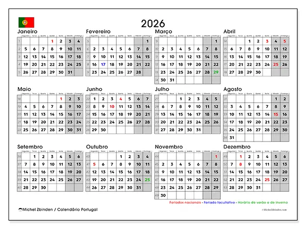 Feriados e calendários para imprimir