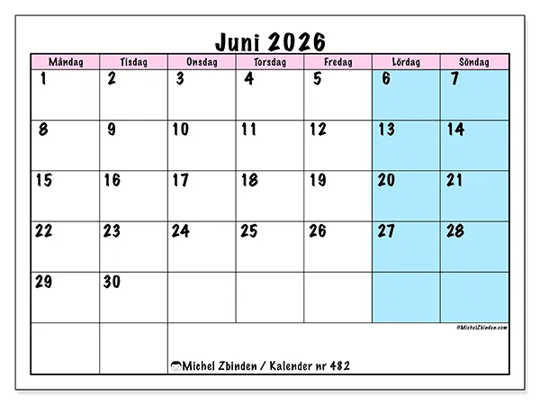 Kalender att skriva ut på svenska